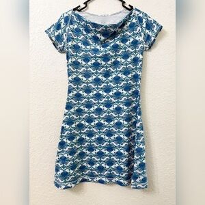 Title Nine Outdoor Majestic Print Stretch Shirt Dress - XS